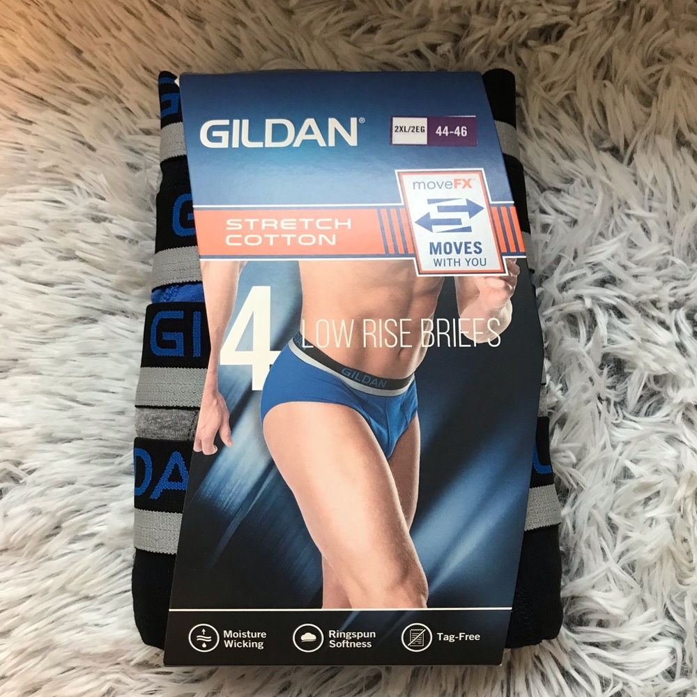 Gildan Men’s 4-pack Strech Cotton Low Rise Briefs